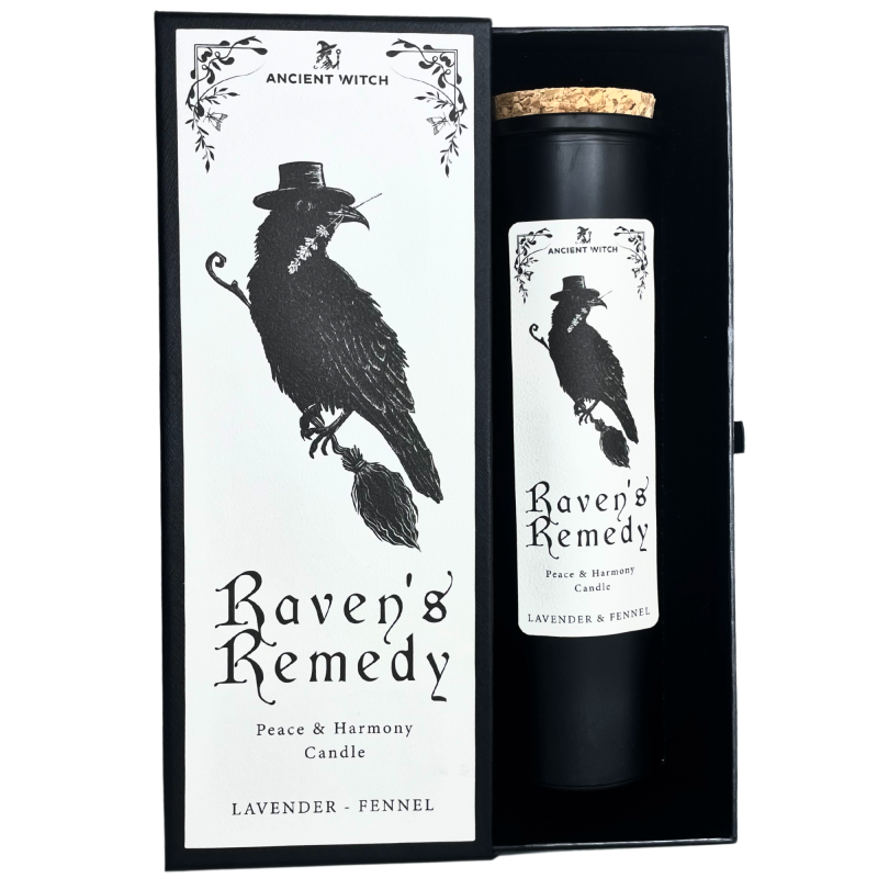 Ancient Witch Purifying Candles - Crows' Remedy - 50h - Peace and Harmony - Lavender and Fennel-MAGIC SPELL CANDLES-HOSTENATURA