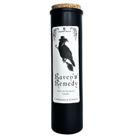 Bougies Purifiantes Sorcières Anciennes - Remède des Corbeaux - 50h - Paix et Harmonie - Lavande et Fenouil