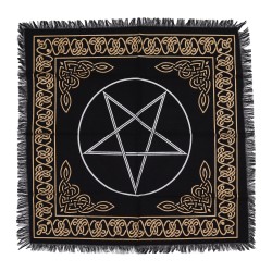 Altar Cloth with Fringes Esoteric Pentagon - 50x50cm