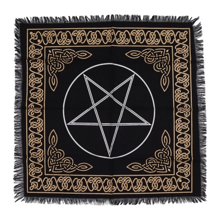 Mantell d'Altar amb serrells Esotèric Pentàgon - 50x50cm