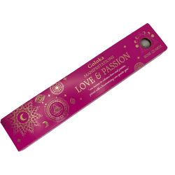 Goloka Incense Manifestations Love and Passion Pink Incense with Rose Quartz Mineral - 15gr.