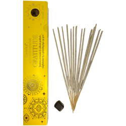 Goloka Incense Gratitude Manifestations Frankincense Frankincense with Tiger's Eye Mineral - 15gr.