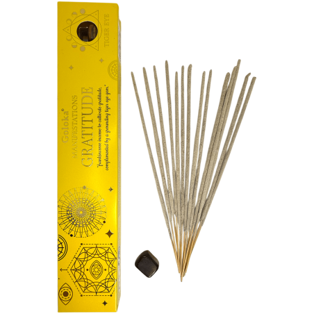 Goloka Rökelse Tacksamhet Manifestationer Frankincense Frankincense med Tiger's Eye Mineral - 15gr.