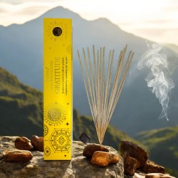 Goloka Incense Gratitude Manifestations Frankincense Frankincense with Tiger's Eye Mineral - 15gr.