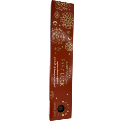 Goloka Manifestations Quick Luck Incense Nag Champa Incense with Green Jade Mineral - 15gr.