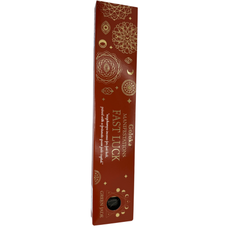 Incienso Goloka Manifestacions Sort Ràpida Incienso Nag Champa amb Mineral de Jade Verde - 15gr.