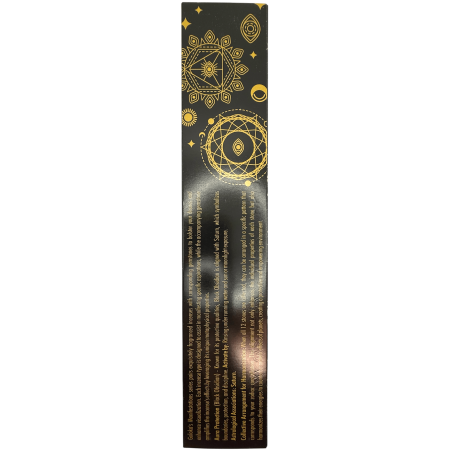 Incenso Goloka Manifestações Proteção Aura Incenso Patchouli com Mineral de Obsidiana Negra - 15gr.
