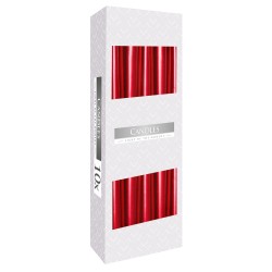 Bougies Coniques - Rouge Métallisé - Prix à l’unité de bougie