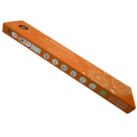 Goloka Incense Positive Vibration Manifestations Mint, Incense with Sunstone Mineral - 15gr. - ポジティブな雰囲気