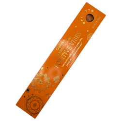 Goloka Incense Positive Vibration Manifestations Mint Incense with Sunstone Mineral - 15gr. - Positive Vibes