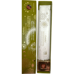 Goloka Incense Manifestations Stability and Landing Vetiver Incense with Red Jasper Mineral - 15gr.