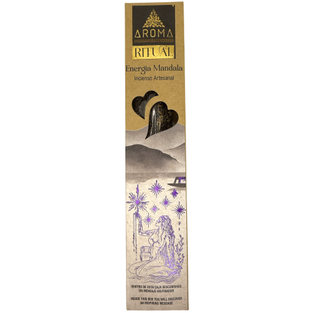 Incenso Ritual Mandala Energy AROMA Incenso Artesanal - caixa de 20 gramas com mensagem inspiradora