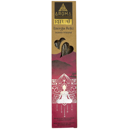 Encens Reiki Energy Ritual AROMA Artisan Incense - Boîte de 20 grammes avec message inspirant