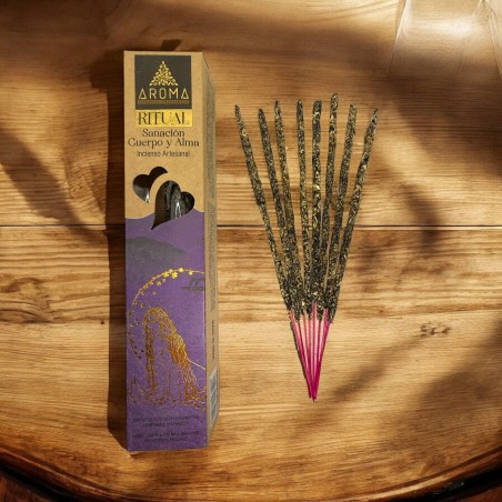Encens Healing Body & Soul AROMA Artisan Encens - Boîte de 20 grammes avec message inspirant