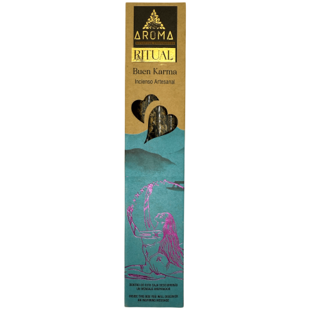 Encens Good Karma Ritual AROMA Encens Artisan - Boîte de 20 grammes avec message inspirant
