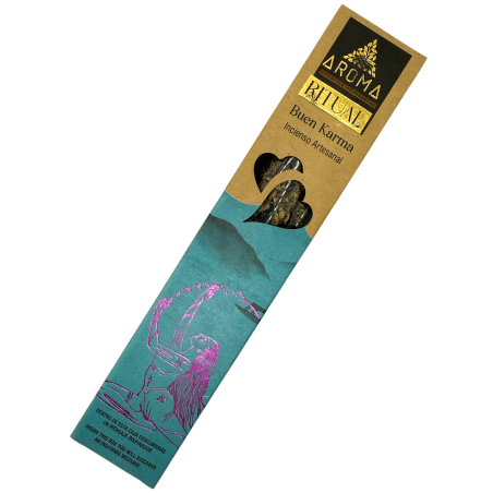 Tămâie Good Karma Ritual AROMA Tămâie artizanală - cutie de 20 de grame cu mesaj inspirațional