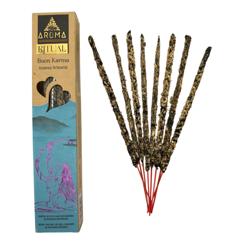 Good Karma Ritual Incense AROMA Artisan Incense - 20 gram box with inspirational message-Ritual Incense AROMA Fragrances-HOSTENATURA