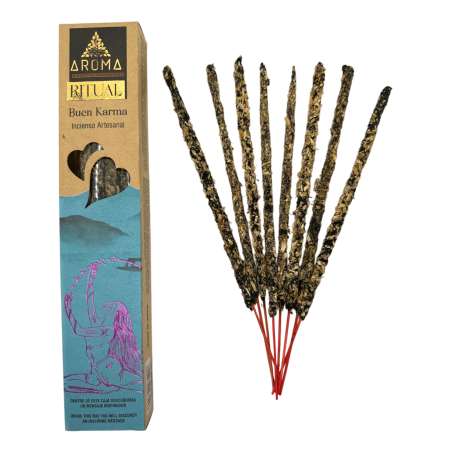 Incenso Ritual Good Karma AROMA Incenso Artesanal - Caixa de 20 gramas com mensagem inspiradora