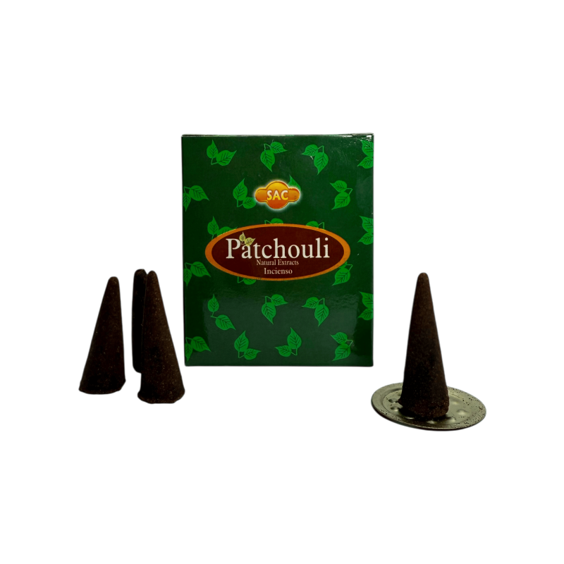 SAC Patchouli Incense Cones - Box of 10 cones-SAC INCENSES-HOSTENATURA