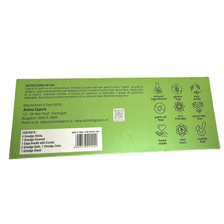 Kit Calma i Equilibri AROMA Fragrances - Incienso, Piràmide, Salvia DIP, Bombes de Defumació, Con i suport