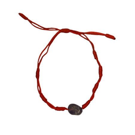 Pulsera 7 Nudos con Amatista HOSTENATURA - Energía Positiva, Sabiduría, Paz y Felicidad