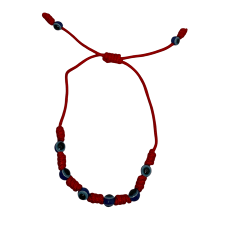Bracciale Rosso 7 Nodi con Occhio Turco HOSTENATURA - Contro il malocchio e le energie negative