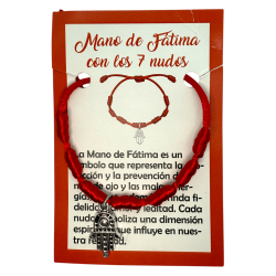 7 knopen armband met de hand van Fatima / Hamsa HOSTENATURA - Bescherming en preventie van het boze oog