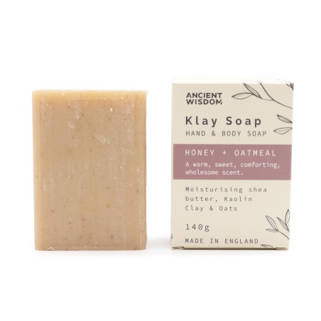 Artisan Clay Haferflocken und Honig Seife - Warmes, süßes, beruhigendes und gesundes Aroma - 140gr.