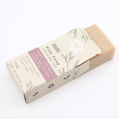 Artisan Clay Oatmeal and Honey Soap - Warm, sweet, comforting and healthy aroma - 140gr.