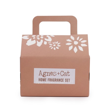 Conjunto de Fragrância Marroquina Agnes & Cat - Queimador de Óleo, Ceras Aromáticas e Vela de Chá