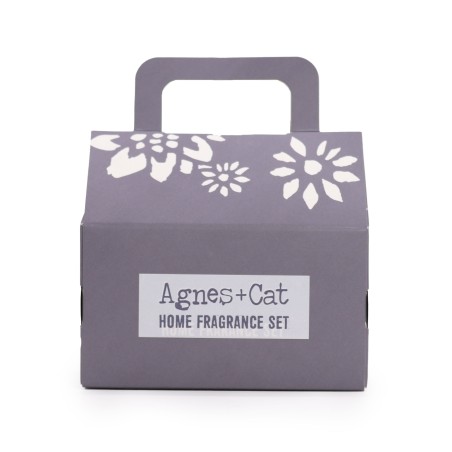 Set de Regalo Agnes & Cat Fragancia Windemere - Quemador de Aceite, Ceras Aromáticas y Vela de Té