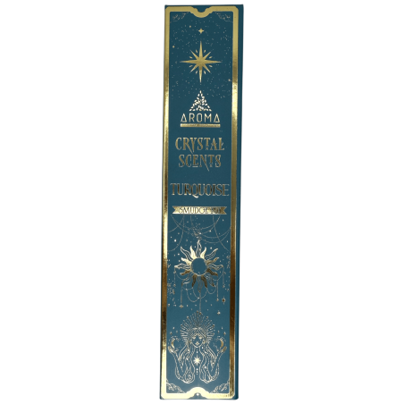Incienso Turquesa AROMA Smudge Kit Incienso Crystal - Barritas de incienso con minerales - 1 cajita de 20gr.
