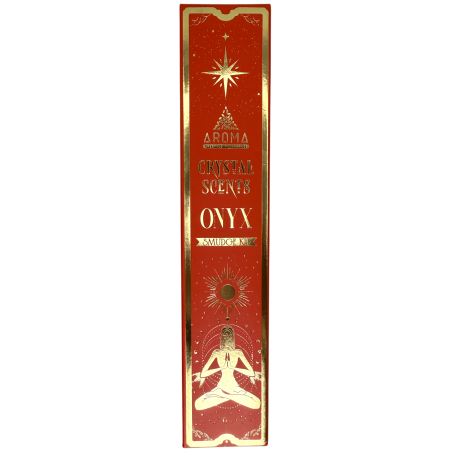 Onyx Tămâie AROMA Smudge Kit Tămâie Cristal - Bețișoare de tămâie cu minerale - 1 cutie de 20gr.