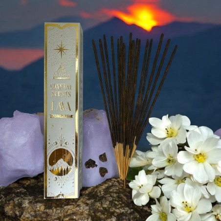 Lava Incense AROMA Smudge Kit Incense Crystal - Kadzidełka z minerałami - 1 pudełko 20gr.