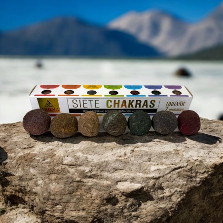 Sju chakran aktiverade doftbomber aromdofter - 7 organiska rökelsebomber