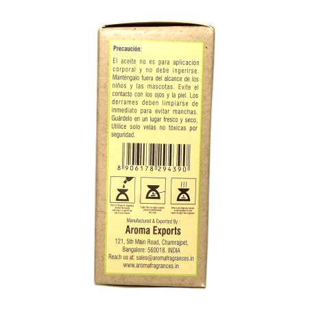 Aceite de Fragancia Lemongrass Aroma Fragrances Hierba de Limón 10ml.