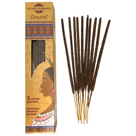 Sandelhout Wierook SACRED ELEMENTS HEM - 10 ambachtelijke biologische stokjes