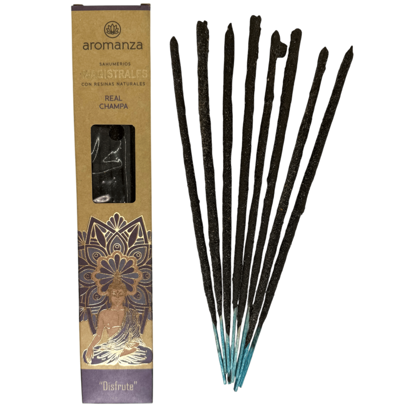 Echte Champa Räucherstäbchen Master Hummers Aromanza Argentina 8 dicke Riegel mit Naturharzen - Genießen-Sahumerios Magisterial Aromanza Räucherstäbchen Argentinien-HOSTENATURA
