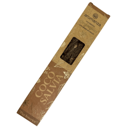 Sahumerio Orgánico Coco y Salvia con Pétalos de Hierbas Naturales Aromanza Argentina - 6 varillas naturales - Paz Interior