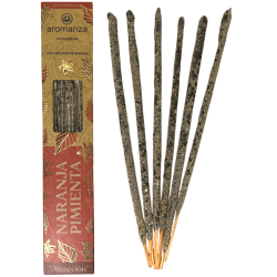 Sahumerio Orgánico Naranja y Pimienta con Cáscaras de Naranja Aromanza Argentina - 6 varillas naturales - Atracción