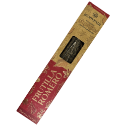 Fumeiro de Morango e Alecrim Orgânico com Folhas de Alecrim Aromanza Argentina - 6 palitos naturais - Good Energy