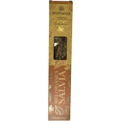 Sahumerio Orgánico Miel Orgánica y Salvia con Hojas de Salvia Aromanza Argentina - 6 varillas naturales - Dulzura