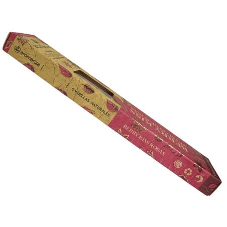 Incenso Bacio Bacca Biologico con Petali di Rosa Aromanza Argentina - 6 bastoncini naturali - Dolcezza di Casa