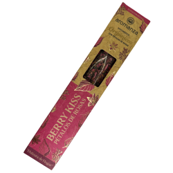 Sahumerio Orgánico Berry Kiss con Pétalos de Rosa Aromanza Argentina - 6 varillas naturales - Dulzura de Hogar