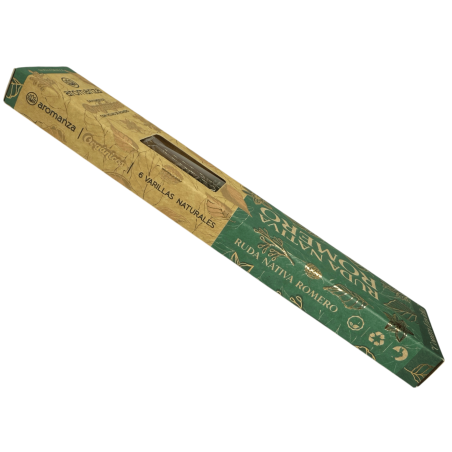 Rută nativă organică și rozmarin cu frunze de rozmarin Aromanza Argentina - 6 bețișoare naturale - Împotriva invidiei