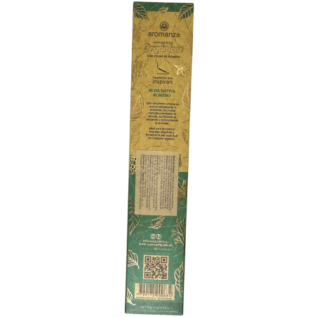 Rue Indigène Bio et Romarin aux Feuilles de Romarin Aromanza Argentina - 6 sticks naturels - Contre l’envie