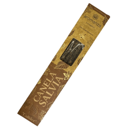 Fumeiro de Canela e Sálvia Orgânica com Folhas de Sálvia Aromanza Argentina - 6 palitos naturais - Calor