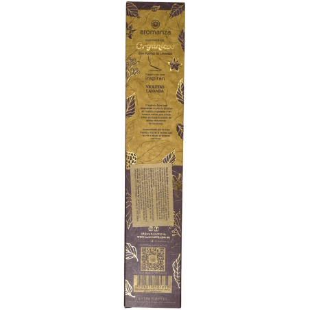 Organic Violet and Lavender Smoke with Lavender Flowers Aromanza Argentina - 6 natural sticks - Anti Stress