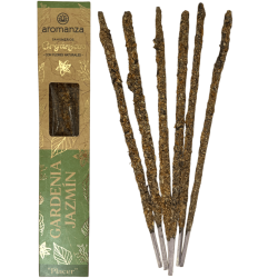 Sahumerio Orgánico Gardenia y Jazmín con Flores Naturales Aromanza Argentina - 6 varillas naturales - Placer