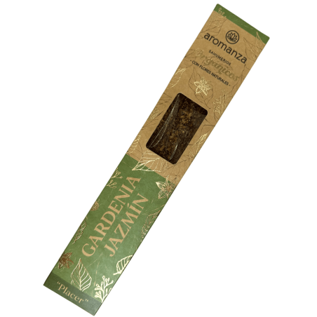 Sahumeri Orgànic Gardenia i Jazmín amb Flors Naturals Aromanza Argentina - 6 varetes naturals - Plaer